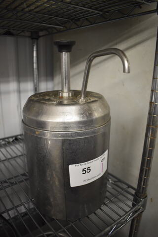 Metal Bin w/ Pump Lid. 8x12x15