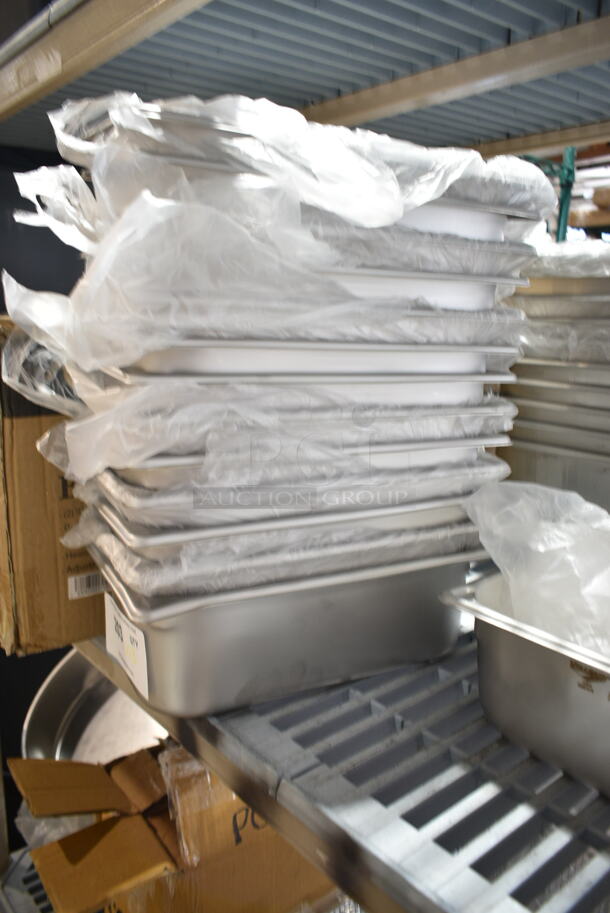 13 BRAND NEW SCRATCH AND DENT! Vigor 24713422 1/3 Size 4" Deep Anti-Jam Stainless Steel Steam Table / Hotel Pan . 13 Times Your Bid!  - Image 3 of 4