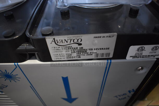 BRAND NEW SCRATCH AND DENT! Avantco COLDREAM 3M Stainless Steel Commercial Countertop 3 Hopper Refrigerated Beverage Machine. 120 Volts, 1 Phase. 23x16x27. Tested and Working! - Image 7 of 7