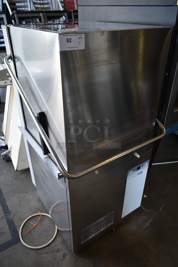 BRAND NEW SCRATCH AND DENT! Hobart EDH Stainless Steel Commercial Straight Pass Through Dishwasher. 208/240 Volts, 3 Phase.  - Image 2 of 10