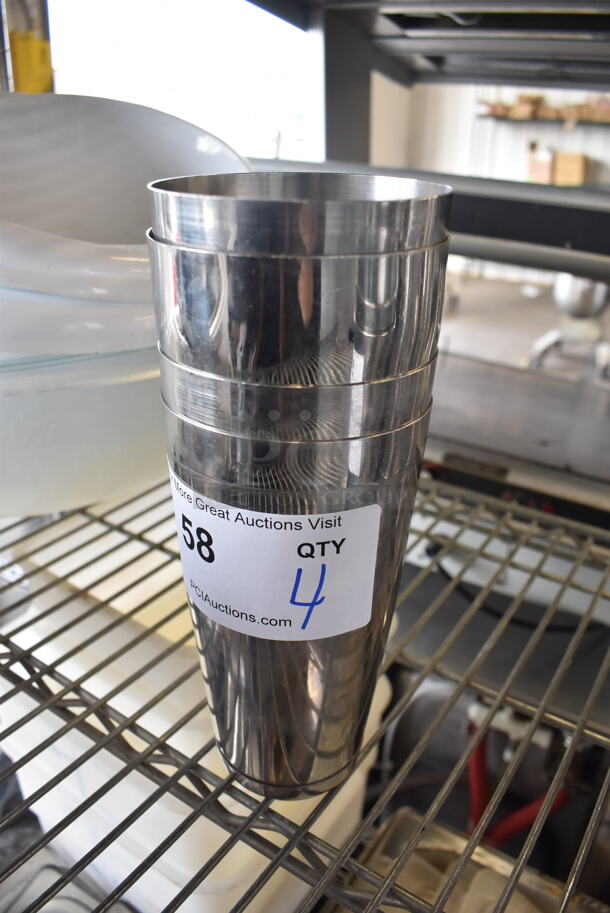 4 Metal Mixing Cups. 4x4x7. 4 Times Your Bid! - Image 2 of 2
