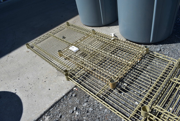 ALL ONE MONEY! Lot of 7 Tan Finish Various Wire Shelves. Includes 30x24x1.5 - Image 4 of 4