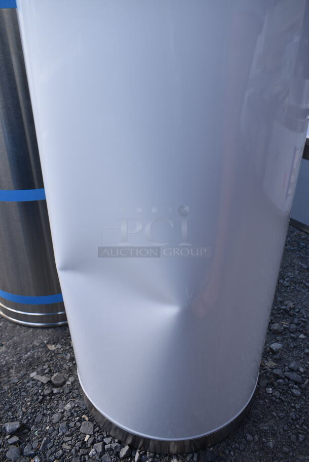 3 BRAND NEW SCRATCH AND DENT! Trash Cans Including Metal White Can, Stainless Steel Can and Black Poly Can. 3 Times Your Bid! - Image 6 of 9