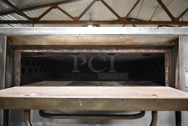 2 Bakers Pride Stainless Steel Commercial Natural Gas Powered Single Deck Pizza Oven w/ Cooking Stones on Metal Legs. 2 Times Your Bid! - Image 5 of 10