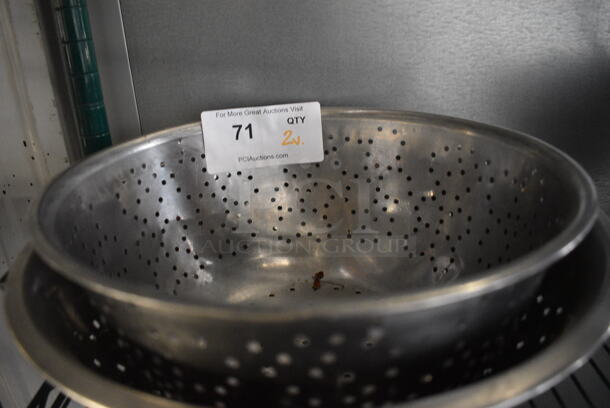 2 Various Stainless Steel Colanders. 14x13x5, 12x12x5. 2 Times Your Bid! - Image 3 of 3
