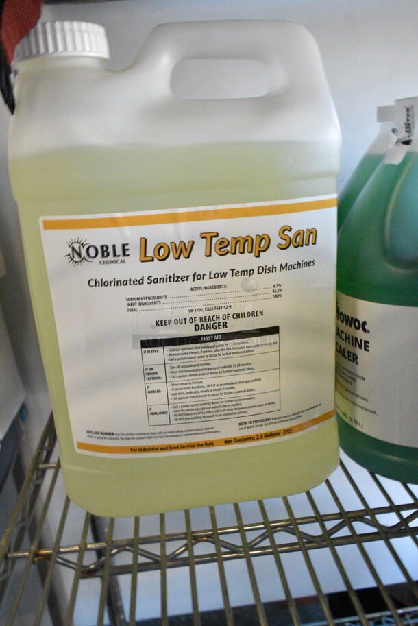 TIER LOT of BRAND NEW SCRATCH AND DENT! Jugs Including 999AUTODET1G Advantage Automatic Warewashing Detergent, Noble 999LOTEMPSAN1G Low Temp Sanitizer, Manitowoc Ice Machine Descaler, ConvoClean forte Cleaner,  Noble 147RESOLUTN Resolution Liquid Machine Detergent - Image 12 of 12