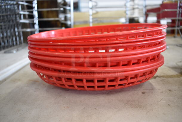 7 Red Poly Food Baskets. 9.25x5.75x2. 7 Times Your Bid! - Image 3 of 3