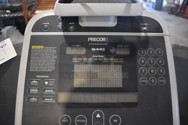 Precor 946i Metal Commercial Treadmill. 120 Volts, 1 Phase. 34x79x68. Powers On But Parts Do Not Move - Image 6 of 8