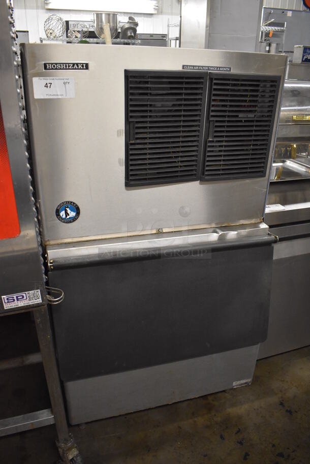 Hoshizaki KML-450MAH Stainless Steel Commercial Ice Machine Head on Commercial Ice Bin. 115-120 Volts, 1 Phase. 31x34x55.5 - Image 2 of 5