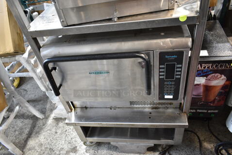 Turbochef NGC Stainless Steel Commercial Electric Powered Rapid Cook Oven on Equipment Stand w/ Commercial Casters. 208/240 Volts, 1 Phase. 