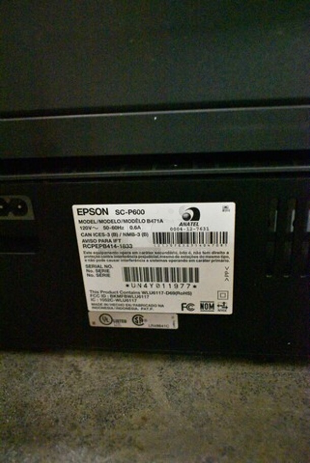 Epson B471A Countertop Printer. 120 Volts, 1 Phase.  - Image 7 of 7