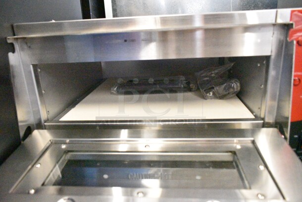 BRAND NEW SCRATCH AND DENT! 2024 Crosson CPO-320 Stainless Steel Commercial Countertop Electric Powered 2 Deck Pizza Oven w/ Cooking Stones. 120 Volts, 1 Phase. Tested and Working! - Image 3 of 5