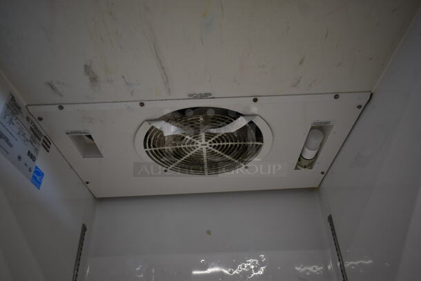2013 True TG1R-1S ENERGY STAR Stainless Steel Commercial Single Door Reach In Cooler w/ Poly Coated Racks on Commercial Casters. 115 Volts, 1 Phase. Tested and Working! - Image 6 of 7