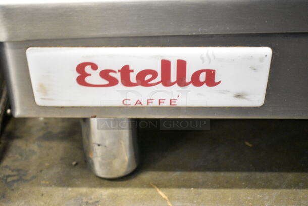 Estella ECEN2 Stainless Steel Commercial Countertop 2 Group Espresso Machine w/ Steam Wands. 220-240 Volts, 1 Phase.  - Image 3 of 7