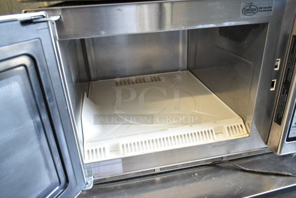 Menumaster RFS12TSW Stainless Steel Commercial Countertop Microwave Oven. 120 Volts, 1 Phase.  - Image 2 of 4