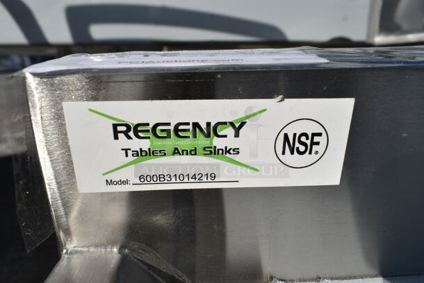BRAND NEW SCRATCH AND DENT! Regency 600B31014219 Stainless Steel 3 Bowl Underbar Sink with Two Large Drainboards. Bays 10x14x10. Drain Boards 17.5x14.5 - Image 7 of 7