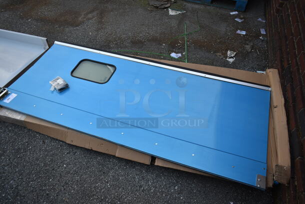 2 BRAND NEW SCRATCH AND DENT! Regency 600TD3684 Aluminum Swinging Traffic Door. 2 Times Your Bid! - Image 1 of 8
