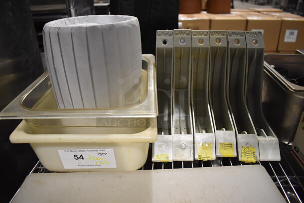 ALL ONE MONEY! Tier Lot of Various Items Including Dito Dean Blade Holders, Poly Bins, Silverware Cups - Image 2 of 5