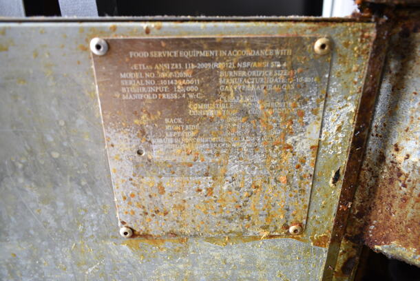 Black Diamond BRGF-120/NG Stainless Steel Commercial Floor Style Natural Gas Powered Deep Fat Fryer w/ 2 Metal Fry Baskets. 120,000 BTU.  - Image 7 of 7