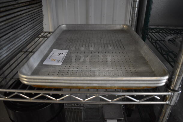 3 Metal Perforated Half Size Baking Pans. 13x18x1. 3 Times Your Bid! - Image 3 of 3