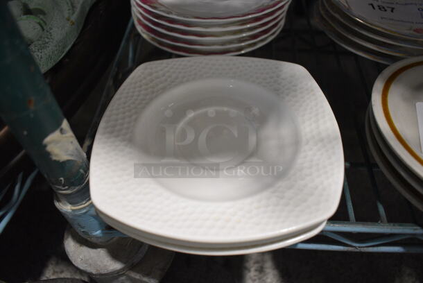 4 White Ceramic Saucers. 6x6x1. 4 Times Your Bid!