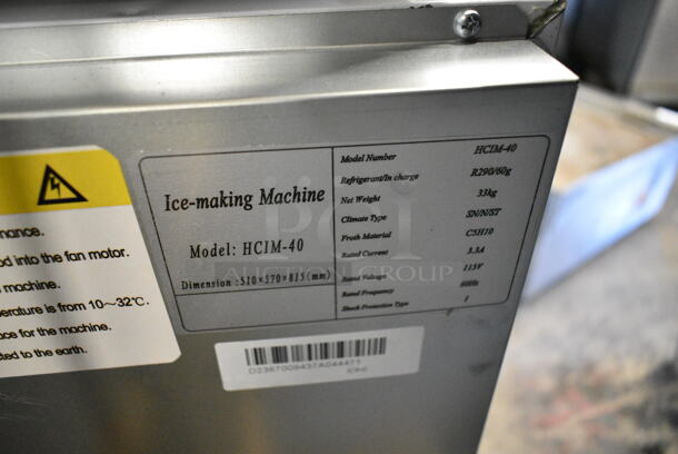 	BRAND NEW SCRATCH AND DENT! Hoocoo HCIM-40 Stainless Steel Commercial Undercounter Self Contained Ice Machine. 115 Volts, 1 Phase.
 - Image 10 of 10