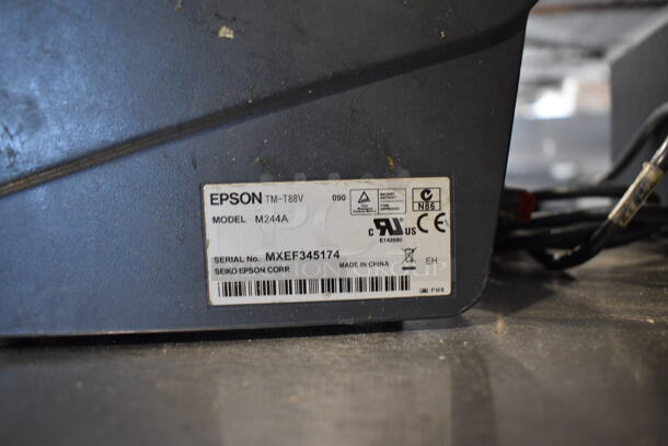 PAR Model M7700 15" POS Monitor, Epson Model M244A Receipt Printer, Keyboard and Metal Cash Drawer - Image 7 of 8