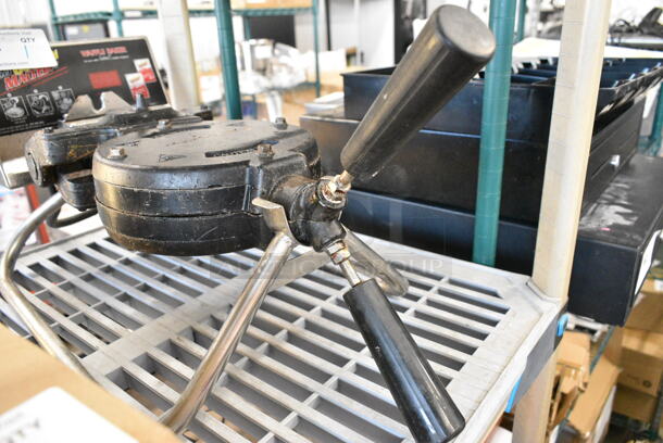 Metal Commercial Countertop Waffle Maker. Tested and Working! - Image 3 of 4