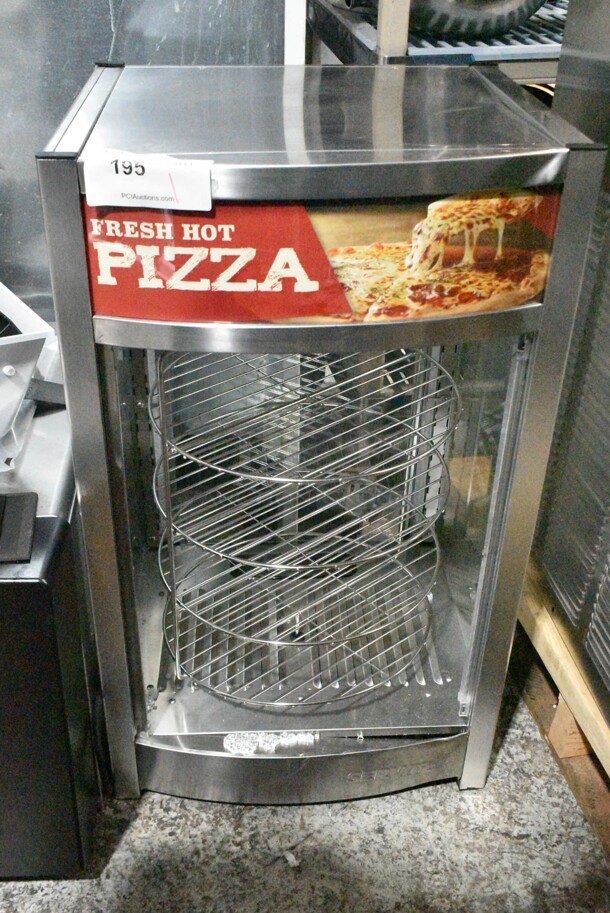 BRAND NEW SCRATCH AND DENT! ServIt 423PDW12D2 Stainless Steel 12" Self-Service Pizza Warmer with 4-Shelf Rotating Rack. 120 Volts, 1 Phase. Tested and Working! - Image 2 of 7