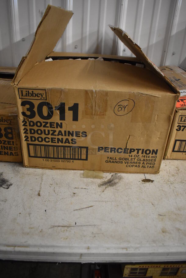 24 BRAND NEW IN BOX! Libbey 3011 Perception 14 oz Tall Goblet Glasses. 3.5x3.5x8. 24 Times Your Bid! - Image 2 of 4