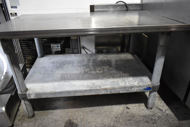 Stainless Steel Commercial Equipment Stand w/ Metal Under Shelf.  - Image 2 of 5