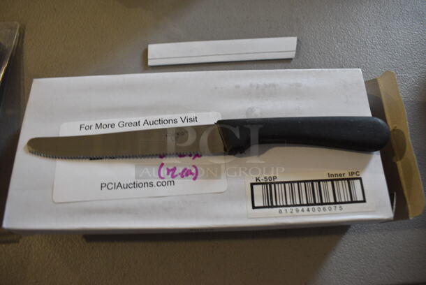24 BRAND NEW IN BOX! K-50P Stainless Steel Steak Knives. 9". 24 Times Your Bid! - Image 1 of 3
