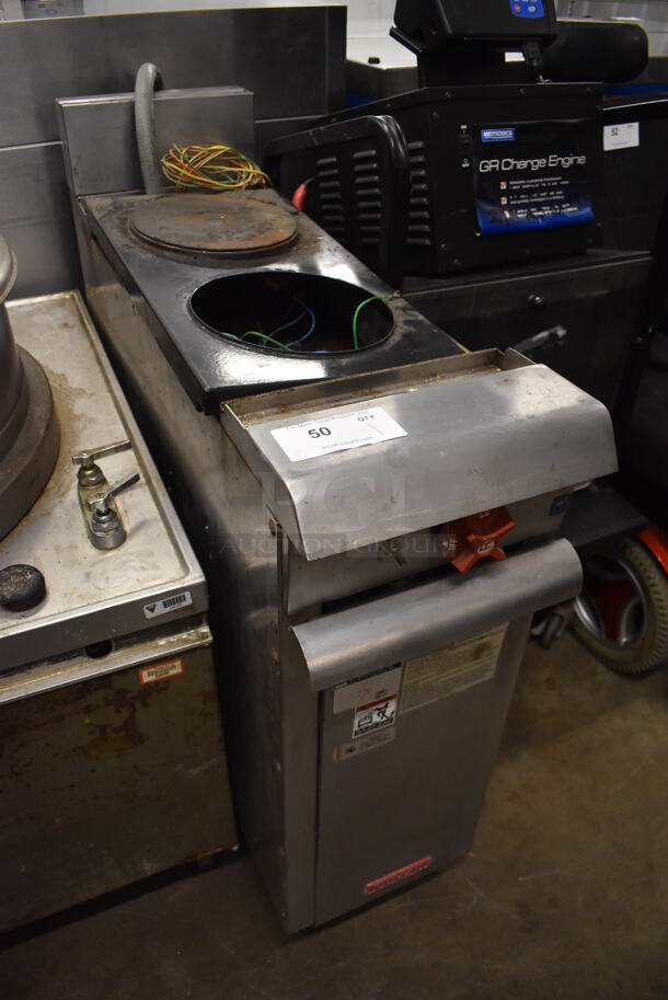 Vulcan VEX3 Stainless Steel Commercial Electric Powered 2 Burner Hot Plate Range. Missing Pieces. 480 Volts, 3 Phase. 12x38x43 - Image 2 of 7