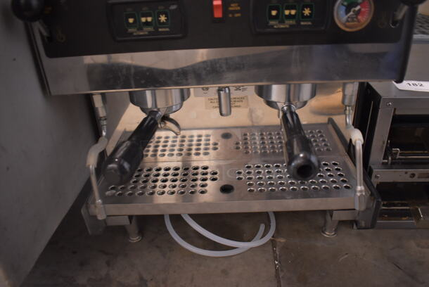 Grindmaster 245OQ Espressimo Stainless Steel Commercial Countertop 2 Group Espresso Machine w/ 2 Portafilters and Steam Wands. 208/240 Volts, 1 Phase. 19x19x21 - Image 5 of 6