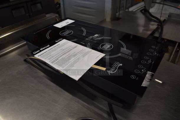 BRAND NEW! Avantco 1771D18DB Commercial Electric Black Drop-In  Double Induction Range/Induction Cooker. 208-240V. Tested And Working!  - Image 2 of 7