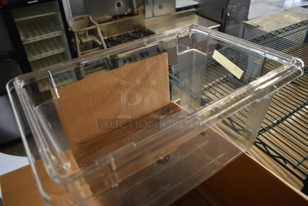 ALL ONE MONEY! Lot of 3 BRAND NEW IN BOX! Cambro Clear Poly Bins! 12x18x9 - Image 3 of 5