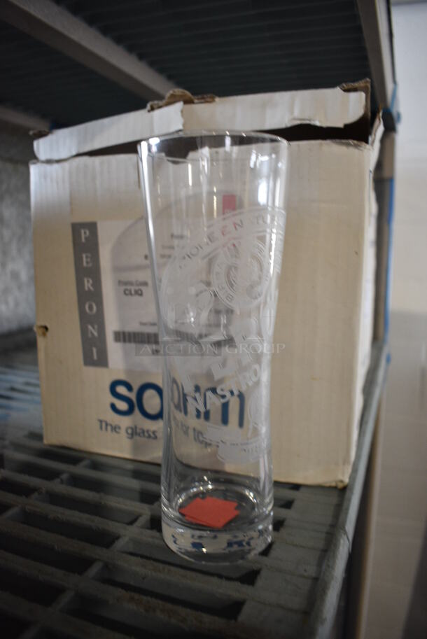 6 BRAND NEW IN BOX! Peroni Beverage Glasses. 3x3x8.5. 6 Times Your Bid!  - Image 3 of 4