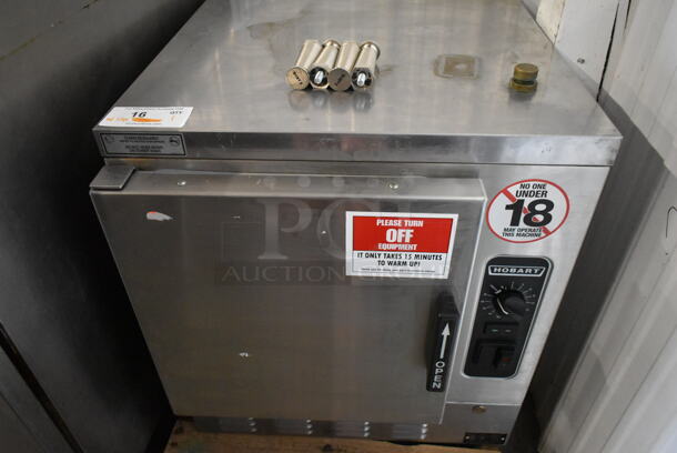 Hobart HC24EA5 Stainless Steel Commercial Countertop Electric Powered Single Deck Steam Cabinet. 208/240 Volts, 3/1 Phase.  - Image 1 of 4