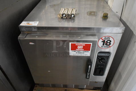 Hobart HC24EA5 Stainless Steel Commercial Countertop Electric Powered Single Deck Steam Cabinet. 208/240 Volts, 3/1 Phase. 