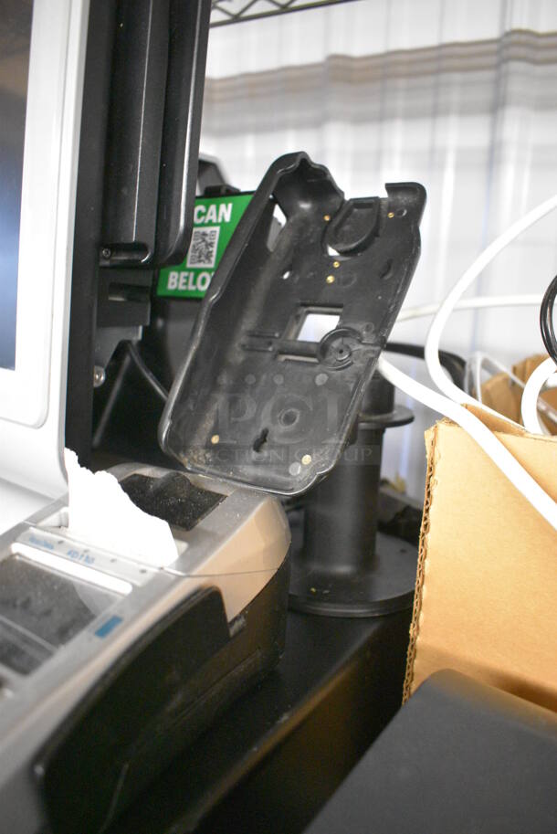 Par 15" POS Monitor, Epson Model M244A Receipt Printer, FirstData FD130 Credit Card Reader, Metal Cash Drawer and Wires - Image 6 of 7