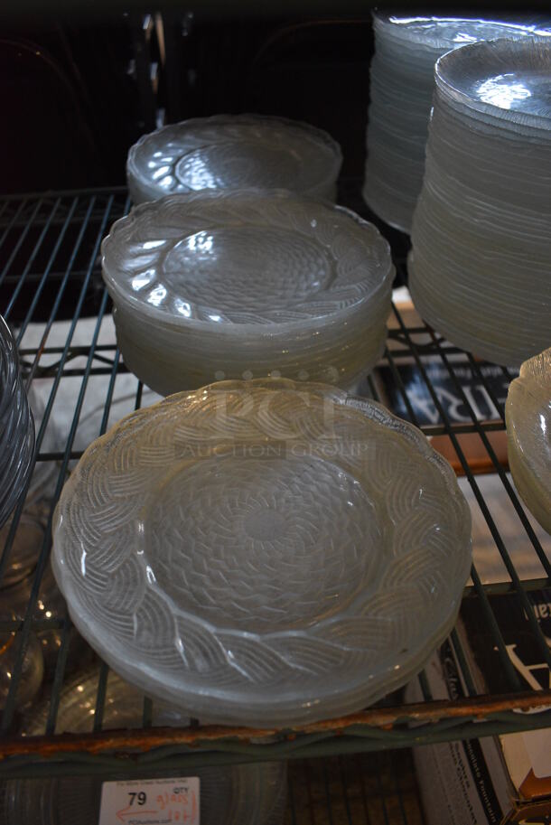 30 Glass Salad Plates. 7.75x7.75x1. 30 Times Your Bid! - Image 2 of 3