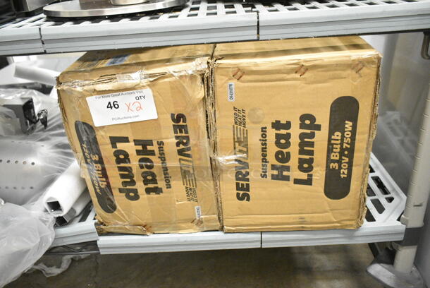 2 BRAND NEW SCRATCH AND DENT! ServIt 423BLS3 Suspension Bar 3 Bulb Heat Lamp. 120 Volts, 1 Phase. 2 Times Your Bid!  - Image 2 of 3