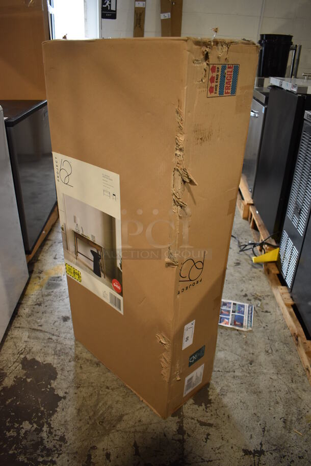 BRAND NEW IN BOX! Project 62 Ellwood Wood Writing Desk with Drawers. Stock Picture Used For Gallery Picture. - Image 4 of 5