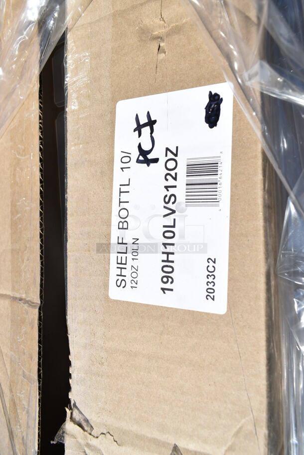 PALLET LOT of 12 BRAND NEW Boxes Including 3 Box 303COPMBP7 Acopa 7 1/4" Matte Black Stoneware Coupe Plate - 36/Case, 50016W Choice 16 oz. White Poly Paper Hot Cup - 1000/Case, C57PST1 Dart ClearSeal Hinged Lid Plastic Container 6" x 5 13/16" x 3" - 500/Case, 190H10LVS12OZ 10 Lane Universal Gravity Feed Bottle Organizer for 12 oz. to 16 oz. Bottles with Low Rings. 12 Times Your Bid!  - Image 12 of 12