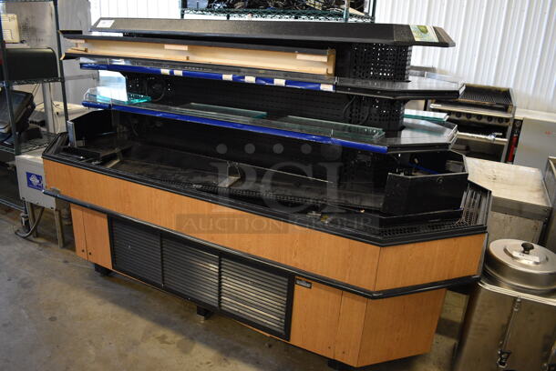 Metal Commercial Floor Style Island Style Open Grab N Go Merchandiser. 208-230 Volts, 1 Phase. 100x44x60