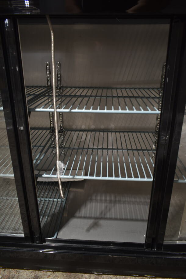 BRAND NEW SCRATCH AND DENT! 2023 Avantco 178UBB72SHC Stainless Steel Commercial 3 Door Back Bar Cooler Merchandiser. Missing 1 Door. 115 Volts, 1 Phase.  Tested and Does Not Power On - Image 6 of 9