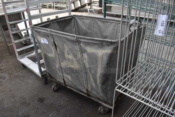Commercial Fabric Laundry Cart on Commercial Casters. - Image 3 of 4