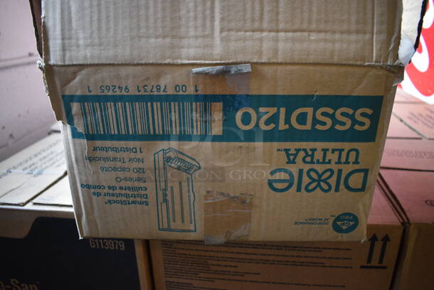 IN ORIGINAL BOX! Dixie Gray Poly Plastic Spoon Dispenser.  - Image 4 of 4
