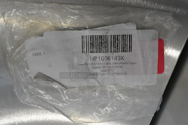 3 BRAND NEW SCRATCH AND DENT! Items Including HP1201400825 Berkel 01-400825-0075A Center Plate Rod W/Knob, HP1006143K Cres Cor 1006 143 K Latch, Slam (Paddle-Style), HPAT0E25597 Accutemp AT0E-2559-7 Electric Thermostat. 3 Times Your Bid!  - Image 5 of 7
