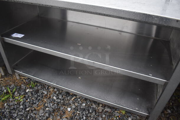 Stainless Steel Commercial Counter w/ 2 Under Shelves. 54x24x35 - Image 3 of 4